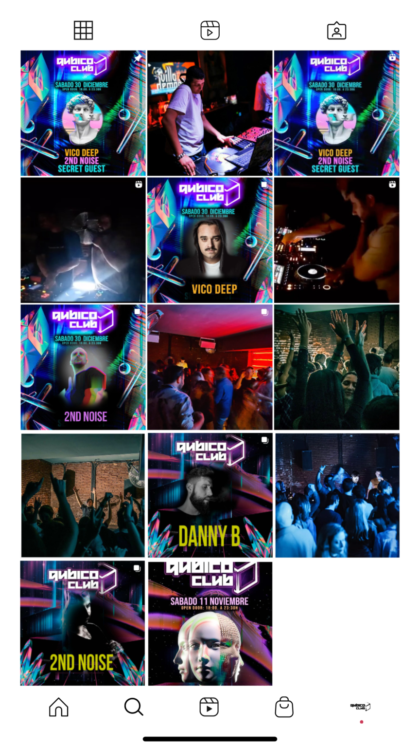 Feed instagram redes sociales QubicoClub