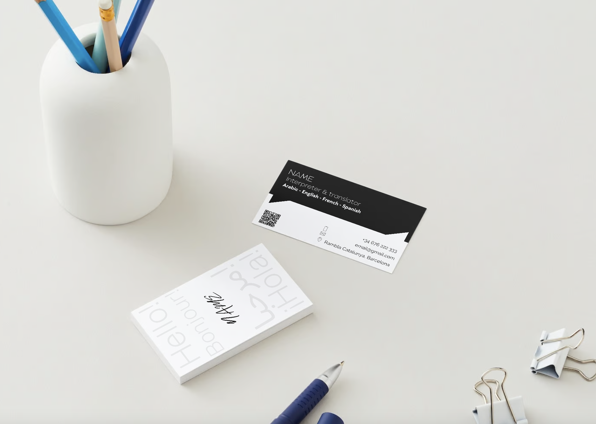 Tarjetas de visita TRADUCTORA FREELANCE 